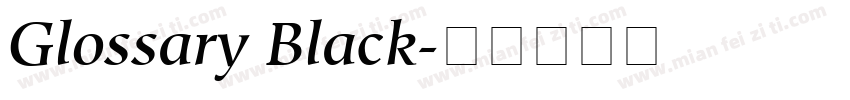 Glossary Black字体转换